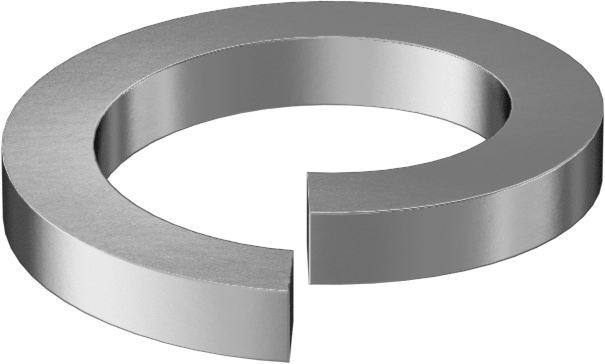 18-8 Paslanmaz Çelik Yaylı Pul, 4 Numaralı Alyan Başlı Vidalar için, 0.12" İç Çap, 0.173" Dış Çap — Bölünmüş, 18-8 Stainless Steel, Stain…
