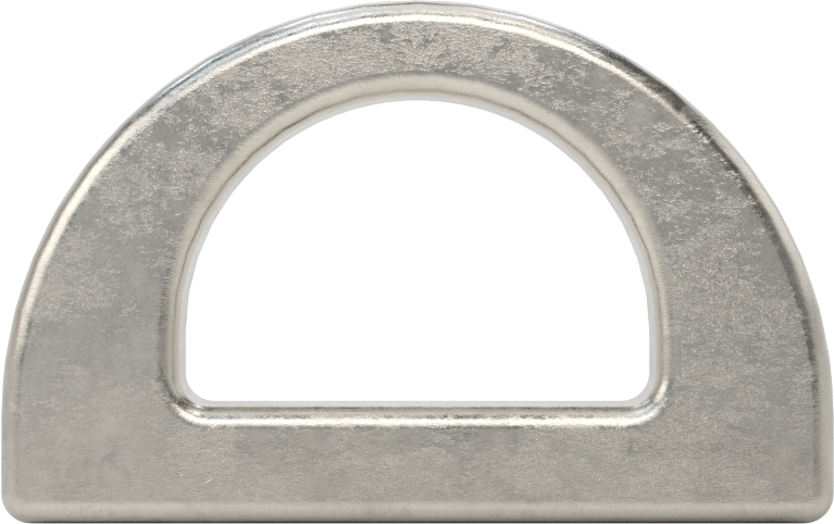316 Paslanmaz Çelik D-Halkası, 1/4" Kalınlık, 21/32" İç Uzunluk