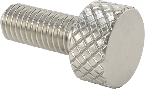 Tırtıllı Başlı El Vidası, Paslanmaz Çelik, Düşük Profilli, Kısmi 10-32 Diş, 1/2" Uzunluk, 3/8" Çap
