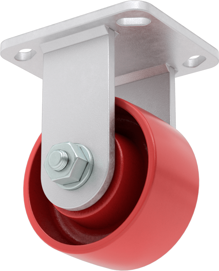 Yüksek Kapasiteli Kingston Tekerlek, 4-1/2" x 4" Plaka, 4 inç Çapında Metal Tekerlekli Sert