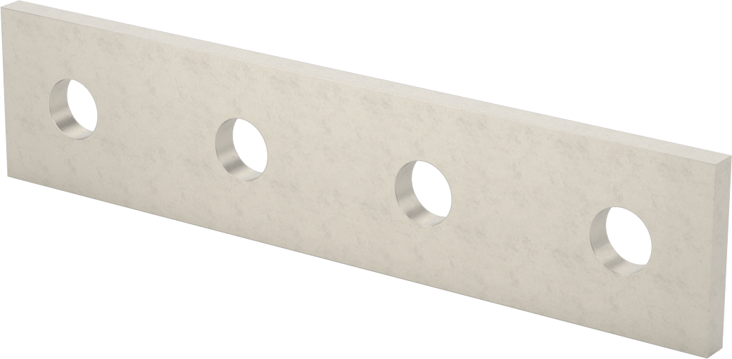 Strut Kanalı Braketi, Düz, 304 Paslanmaz Çelik, 7-1/4" Uzunluk