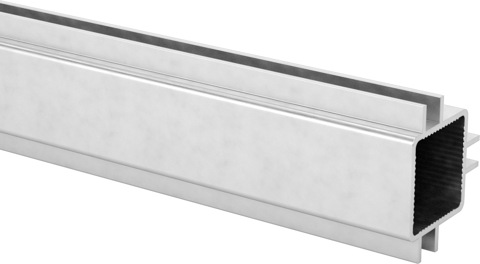 Pres Geçmeli Çerçeve Bağlantı Elemanı, Standart Ray, T-Yivli, 1" Yükseklik x 1" Genişlik — Ray, Alüminyum, 1"