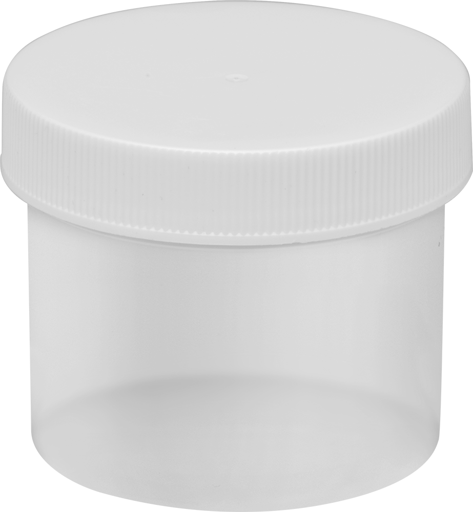 Yarı Şeffaf Polipropilen Plastik Kavanoz, 2 FL oz/60 ml Kapasite, 2-1/8" Çap — 2 fl. oz., 60 ml, 1 7⁄8", Plastic, Polypropylene