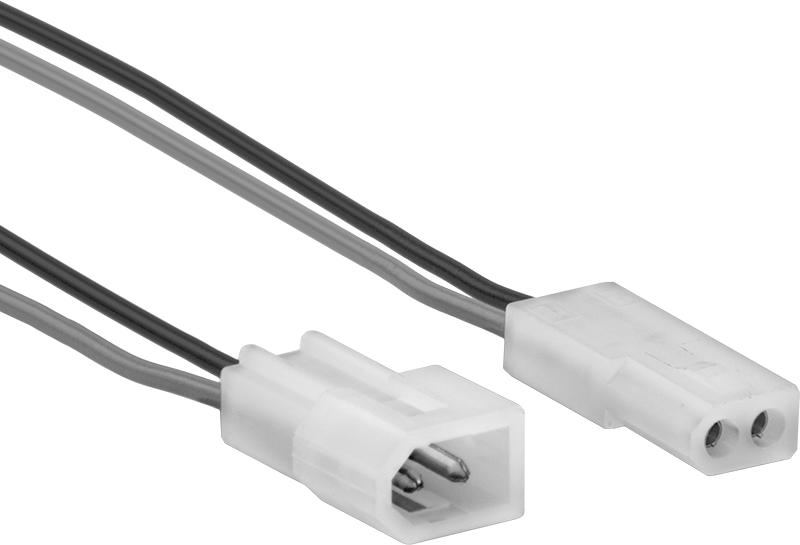 Kompakt Geçmeli Kontrol/Güç Konektör Seti, 48 inçlik Kablo Uçlu Tapa x Soket, Molex Standart .062", 2 Kutuplu — 2, Molex, Molex Standard…