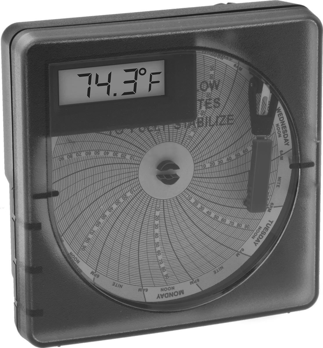 Kompakt Sıcaklık Kağıt Grafik Veri Kaydediciler, 0° ila 100°F Aralığı için