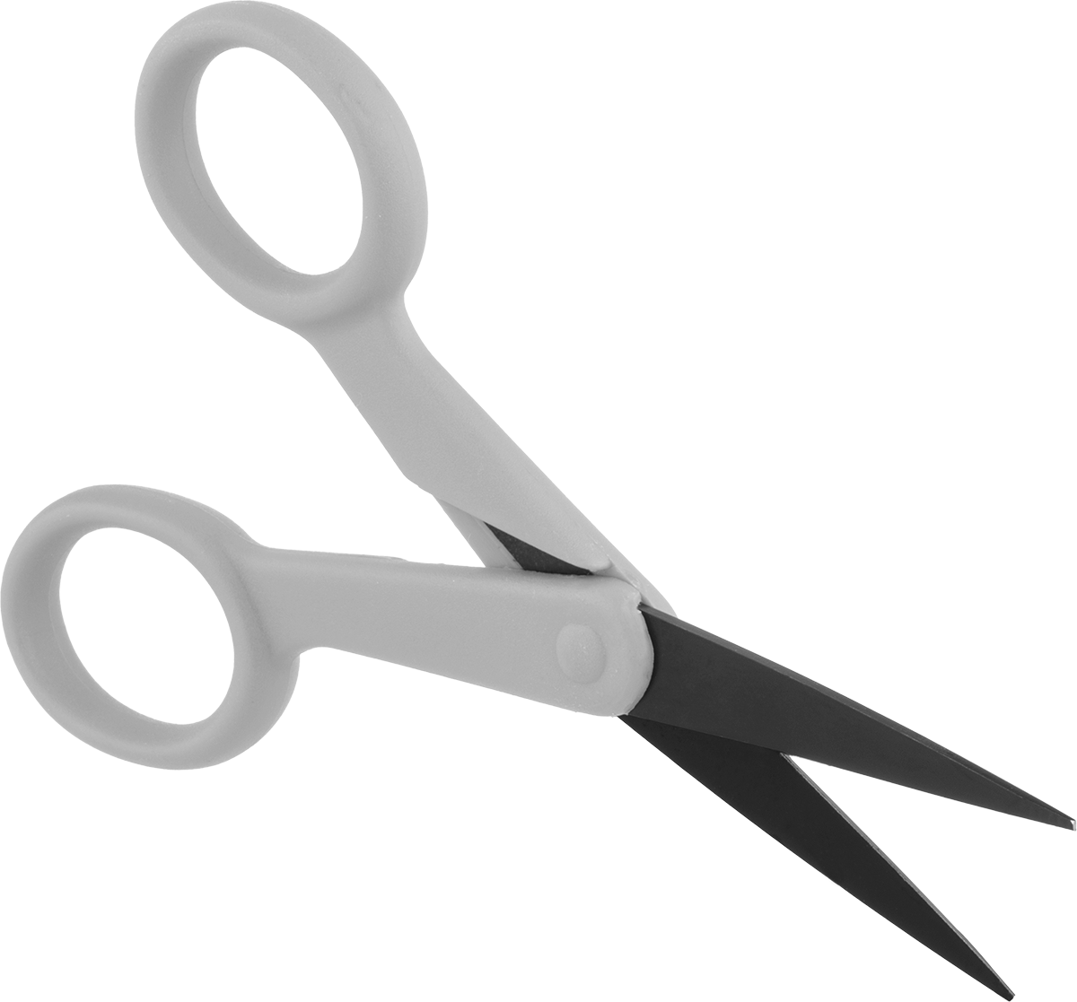 Hafif Makas, Yapışmaz, 5" Toplam Uzunluk, 1-5/8" Kesme Uzunluğu — Karton, Kumaş, Deri, Metal, Kağıt, Plastik, Kauçuk, Düz, PTFE Kaplı