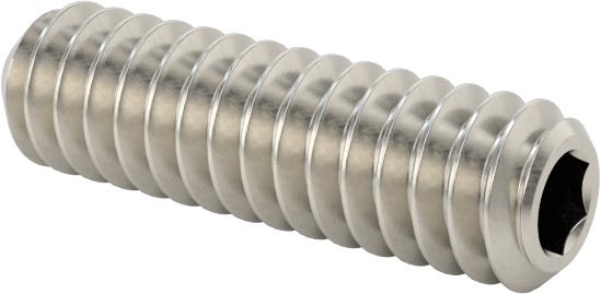 Paslanmaz Çelik Düz Uçlu Setskur, 18-8, M1.4 x 0.3 mm Diş, 5 mm Uzunluk