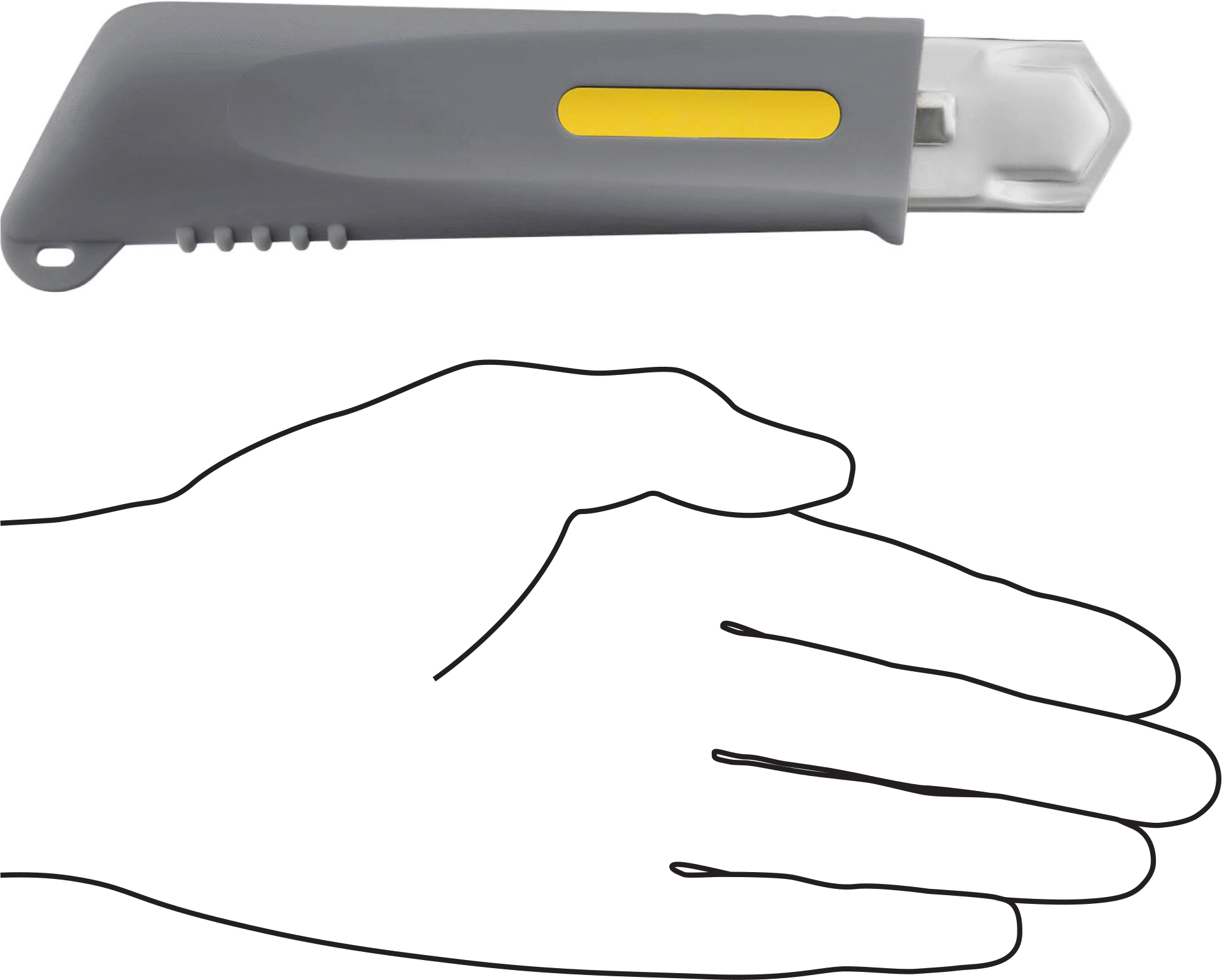 Kimyasallara Dayanıklı Koparılabilir Bıçaklı Maket Bıçağı, 5-1/2" Uzunluk x 0.984" Genişlik Paslanmaz Çelik Bıçaklı