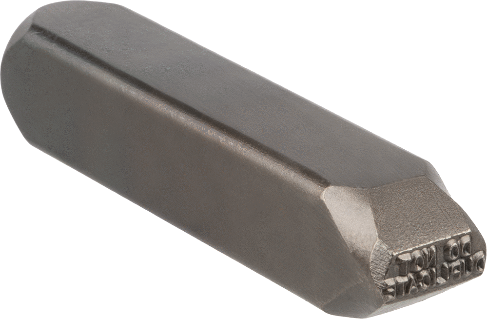 Anahtar İşaretleme Çelik Damgası, Mesajı Çoğaltmayın — 1/2", Çelik, Rockwell C30
