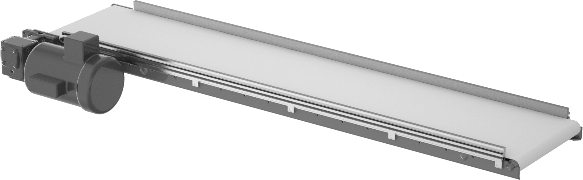 Kullanıma Hazır Mini Bantlı Konveyör, 3 Fit Uzunluk, 12" Kayış Genişliği, 3-15 fpm