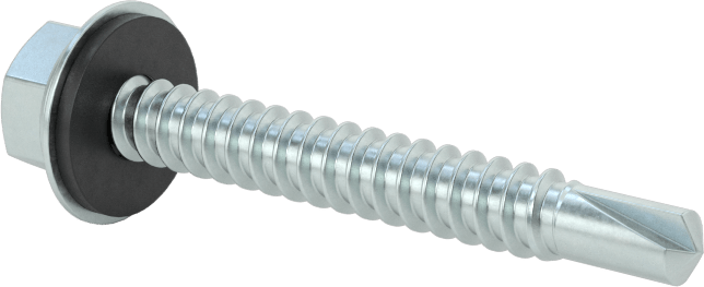 Metal için Pullu Delme Vidaları, Çelik, 10 Numaralı Boyut, 1-1/2" Uzunluk