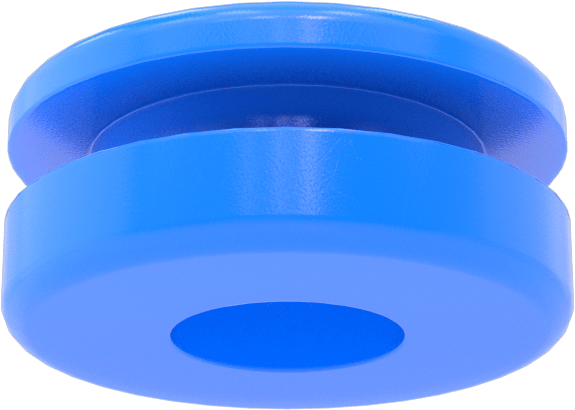 Titreşim Sönümleyici Grometler, PVC, 0.18" Delik Çapı, 0.19" Toplam Kalınlık