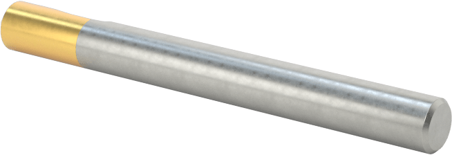 Titanyum Nitrür Kaplı Yüksek Hızlı Çelik Havşa, Perçinler için, 100 Derece, 1 Yiv, 1/8" Gövde Çapı