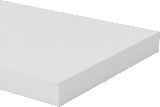 Esnek LDPE Levha, 1" Genişlik, 1/8" Kalınlık, 4 Fit Uzunluk
