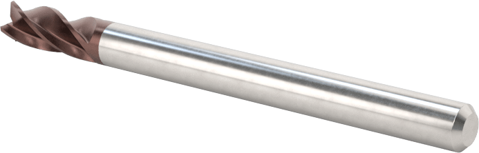 Hızlı Kesim Karbür Kare Uçlu Freze, Pahlı Köşe, Tiaisin Kaplamalı, 4 Kanallı, 1/8" Freze Çapı