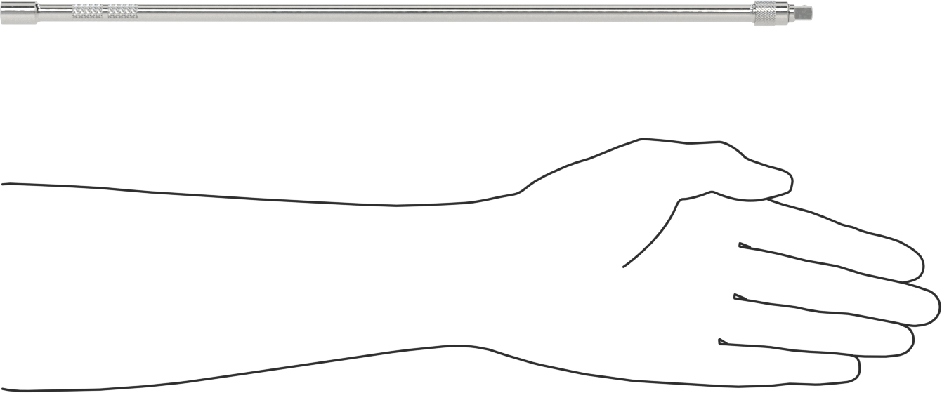 Güçlü Tutuşlu Soket Uzatma Parçası, 1/4" Tahrik, 14.25" Uzunluk