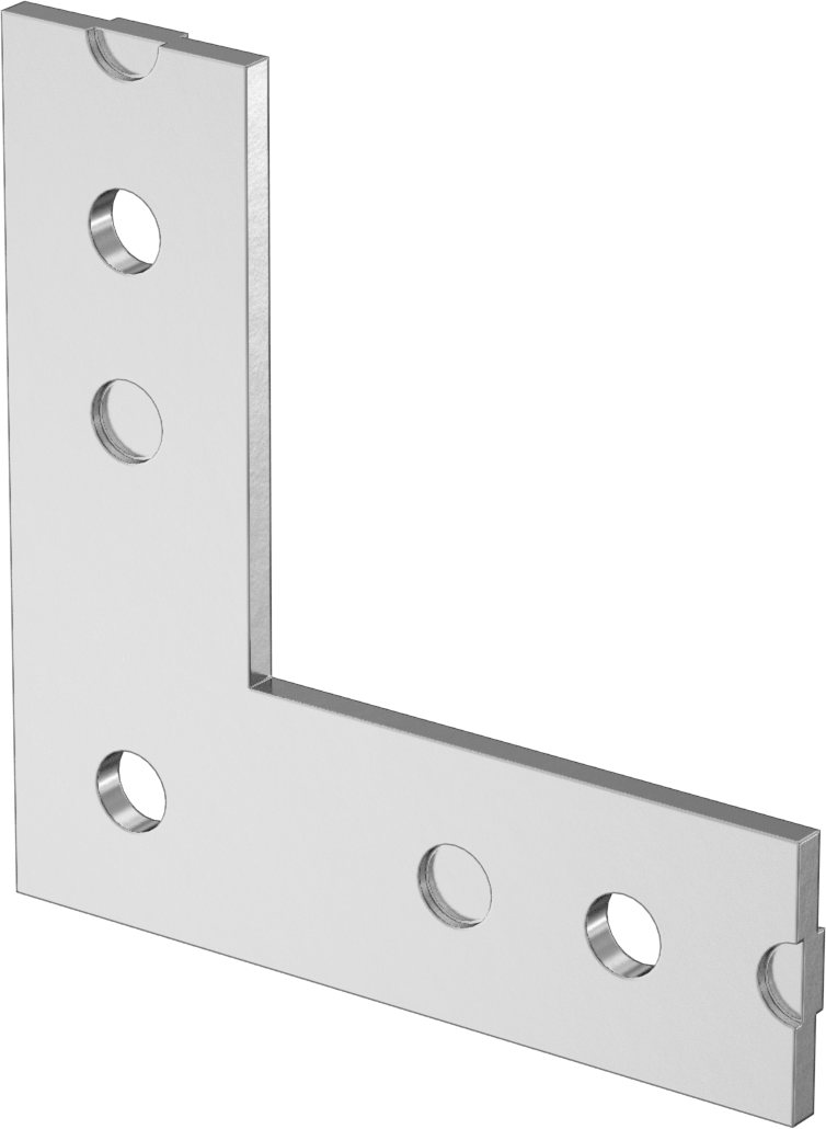 Cıvatalı Çerçeveleme için 4-3/4" Uzunlukta Gömme 90 Derece Yüzey Braketi — Yüzey Braketi, 1 1⁄2", 1 3⁄4", 2", 2 1⁄4", 2 1⁄2", Çelik