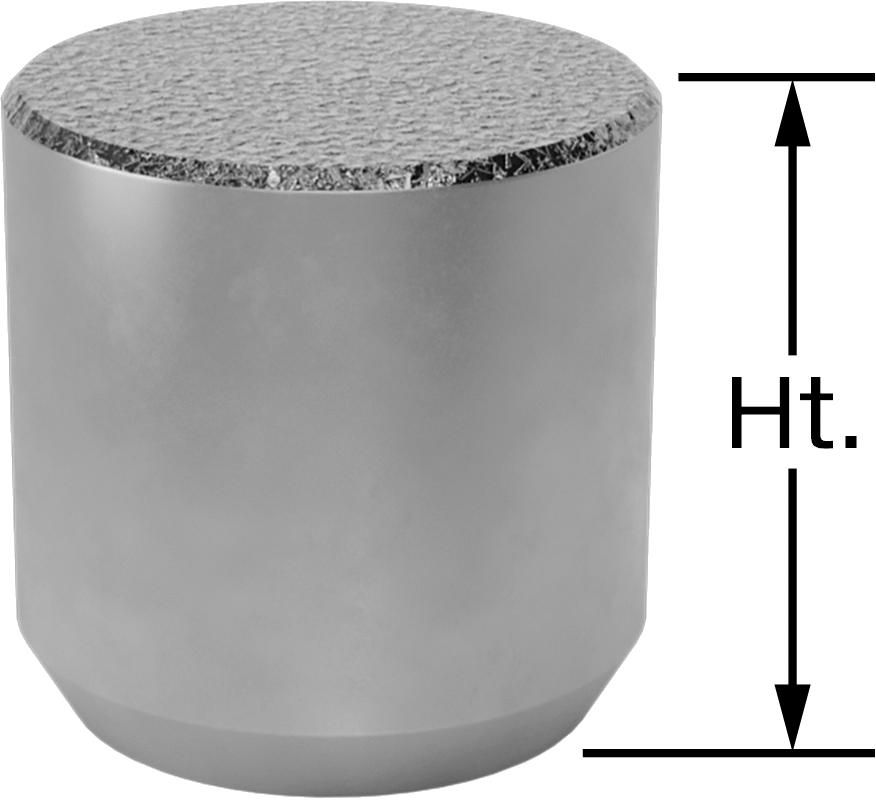 Dişli Delikli Katı Yüzeyli Tutucu, 1/4" Çap — Dişli Delik, Yuvarlak, Çelik