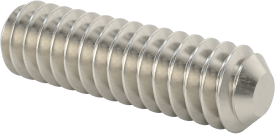 Paslanmaz Çelik Düz Uçlu Setskur, 18-8, M1.4 x 0.3 mm Diş, 5 mm Uzunluk