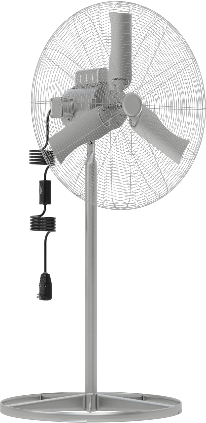 Yıkanabilir Fan, Kaide, 120/230V AC, Üç Uçlu Fiş, 30" Bıçak Çapı