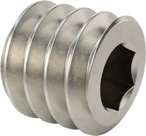 316 Paslanmaz Çelik Gövdeli Dişli Delikli Vana, Altıgen Soketli Tapa, 1/4"-20 UNC Erkek, 1/4" Uzunluk, 0.01 inç Çap