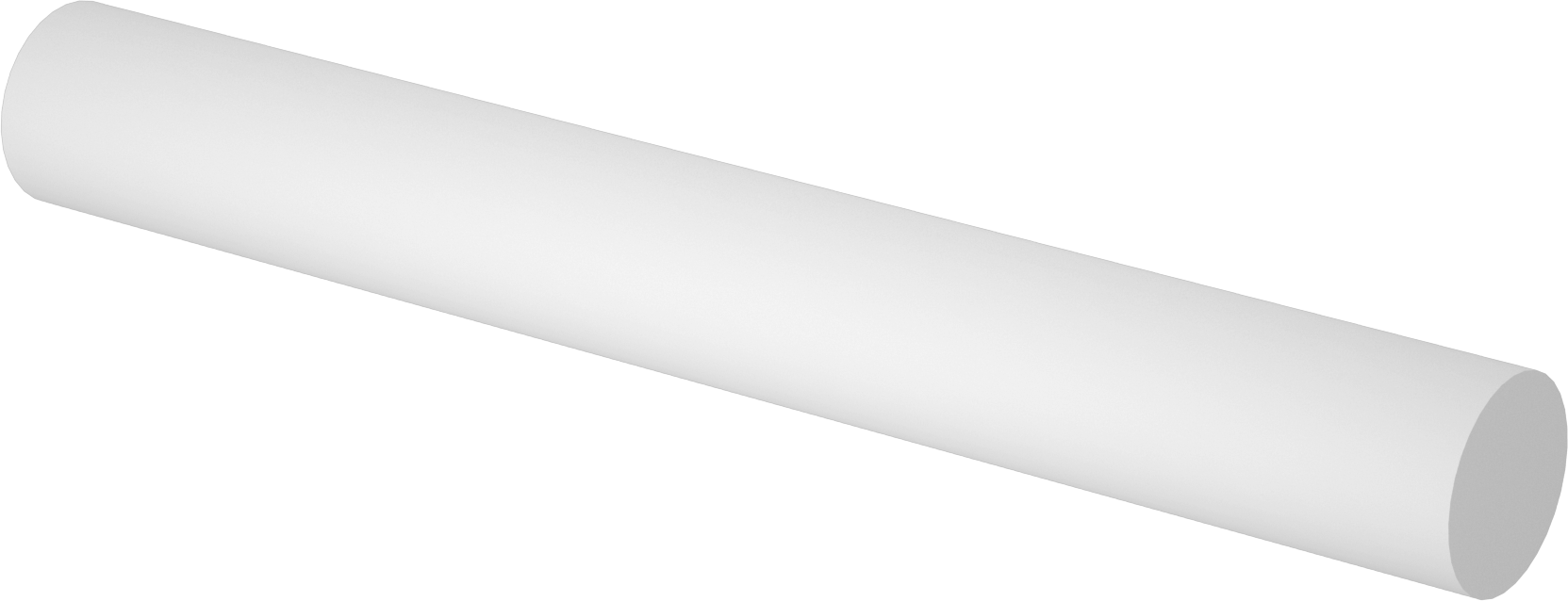 Nitrür Bağlı Silikon Karbür Seramik Çubuk, Termal Şok ve Asit Dirençli, 1-1/2" Çap, 12" Uzunluk — Disk, Çubuk, 1 1⁄2", 2,600° F