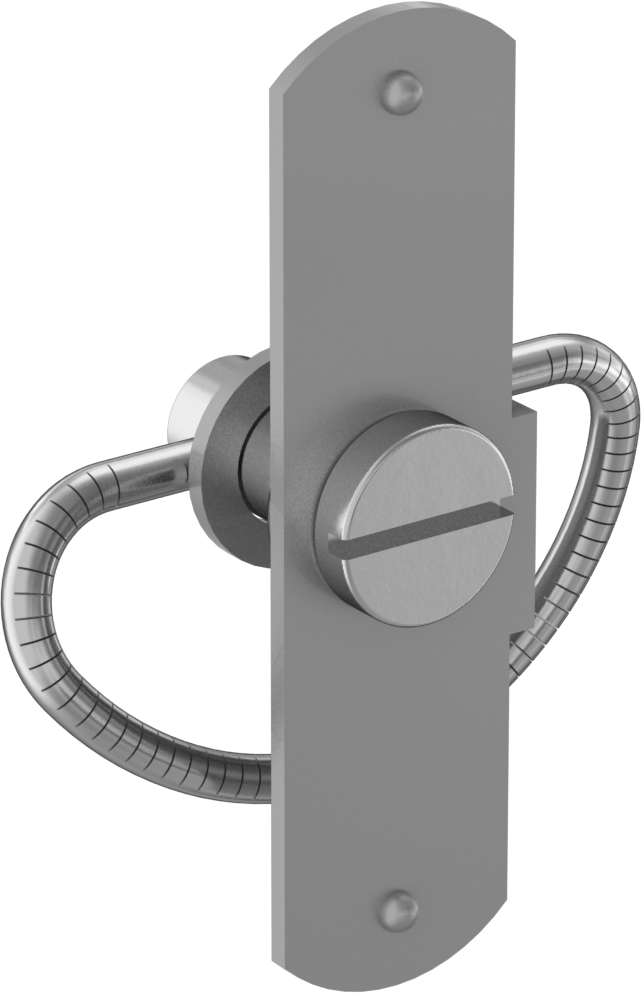 Yaylı Kamlı Yivli Tahrik Kilidi, Tırtıklı, Bakır Kaplı Çelik, 1/4" Maksimum Kalınlık için — 1⁄16" to 3⁄8", Through Hole, Weld On, Oluklu…