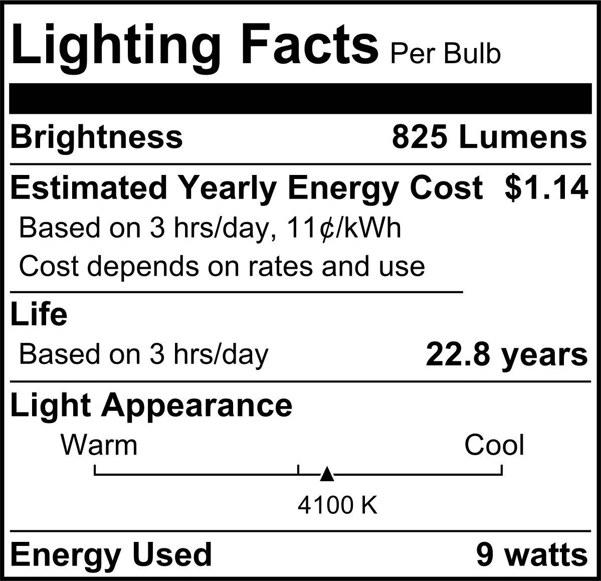 Ampul, A19, 60 W Akkor Eşdeğeri, 4100K, LED