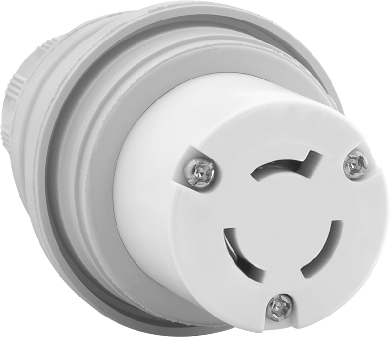 Yıkanabilir Döner Kilit Konektörü, Topraklı Üç Yuvalı Soket, NEMA L6-15 — L6-15, 250V AC, Aşındırıcı, Tozlu, Yağlı, Dış Mekan, Dalgıç, Yı…