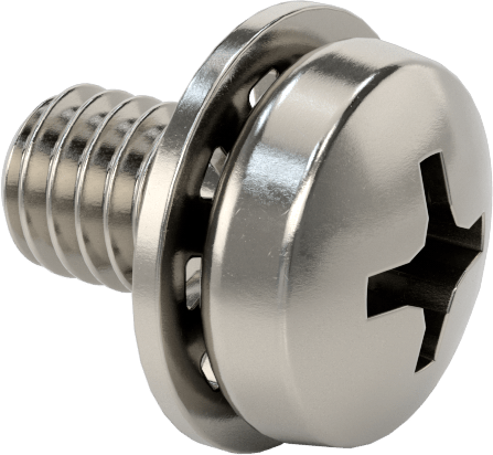 Paslanmaz Çelik Silindir Başlı Vidalar, İç Dişli Pullu, M2.5 x 0.45 mm Diş, 4 mm Uzunluk