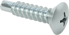 Metal için Oval Başlı Delme Vidaları, Çinko Kaplı Çelik, Numara 8 Boyut