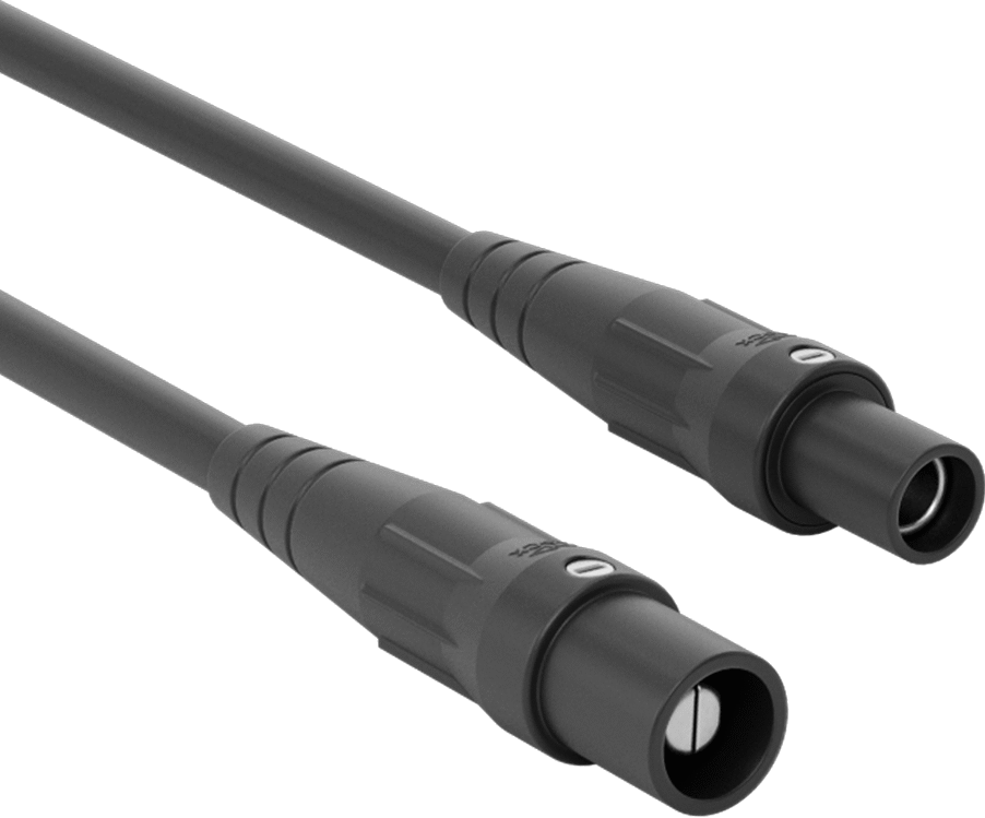 Yüksek Akımlı Pim ve Manşonlu Kablo, Erkek Fiş x Dişi Soket, 2/0 AWG, 25 Fit Uzunluk
