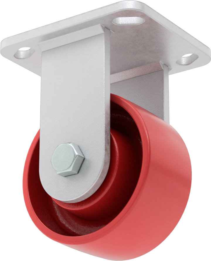 Yüksek Kapasiteli Kingston Tekerlek, 4-1/2" x 4" Plaka, 4 inç Çapında Metal Tekerlekli Sert