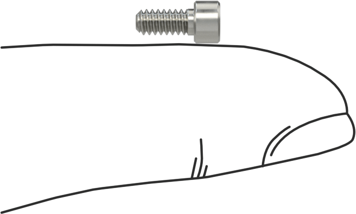 Nikel Alaşımlı Alyan Başlı Vida, 4-40 Diş Boyutu, 1/4" Uzunluk