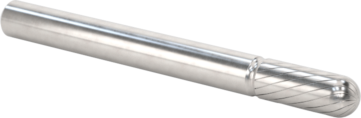 3/16" Çaplı Şaftlı Karbür Freze Ucu, Yuvarlak Silindir, Ticaret No. SC-81, Tek Kesimli Diş — Silindir, 3⁄16", 3⁄16"