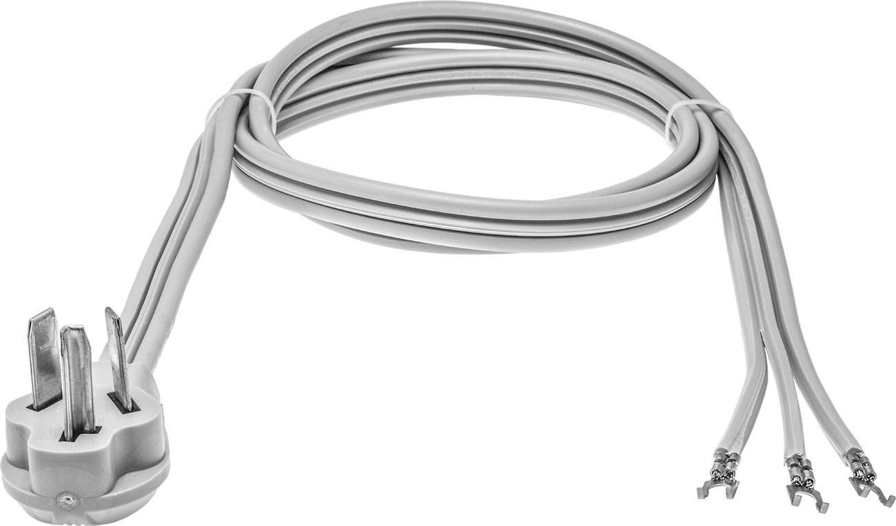 Güç Kablosu, 90 Derece Dirsekli NEMA 10-30 Fişli, 6 Fit Uzunluk — Tapa, 6 ft., 30 amp
