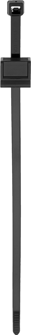 Monte Edilebilir Kablo Bağları, Klipsli, 8" Uzunluk, Standart, 0.12" Maksimum Panel Kalınlığı için, Siyah