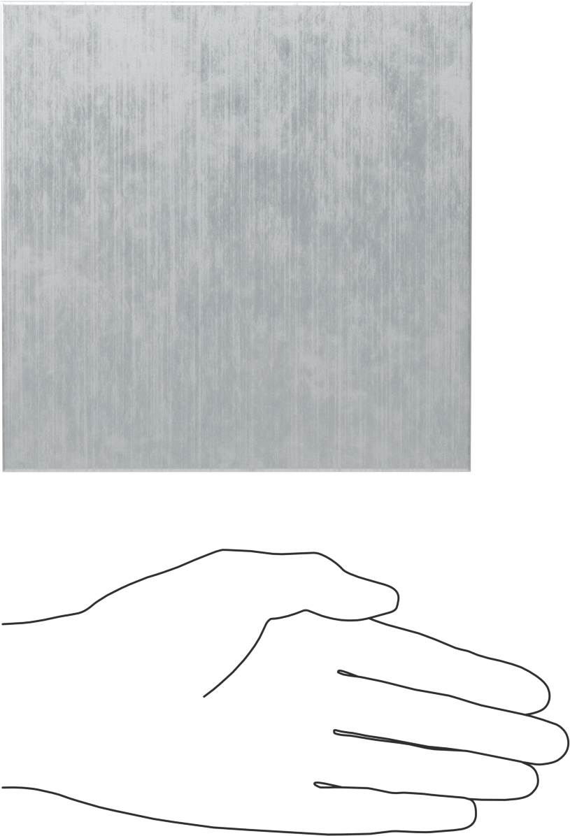 Kolay İşlenebilir MIC6 Döküm Alüminyum Sac, 6 mm Kalınlık, 6" x 6"