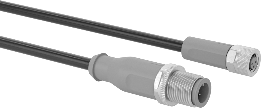 Nano M8/Mikro M12 Adaptör Kablosu, 3 Kutuplu M12 Konektör x 3 Kutuplu M8 Soket, 6-1/2 Fit Uzunluk