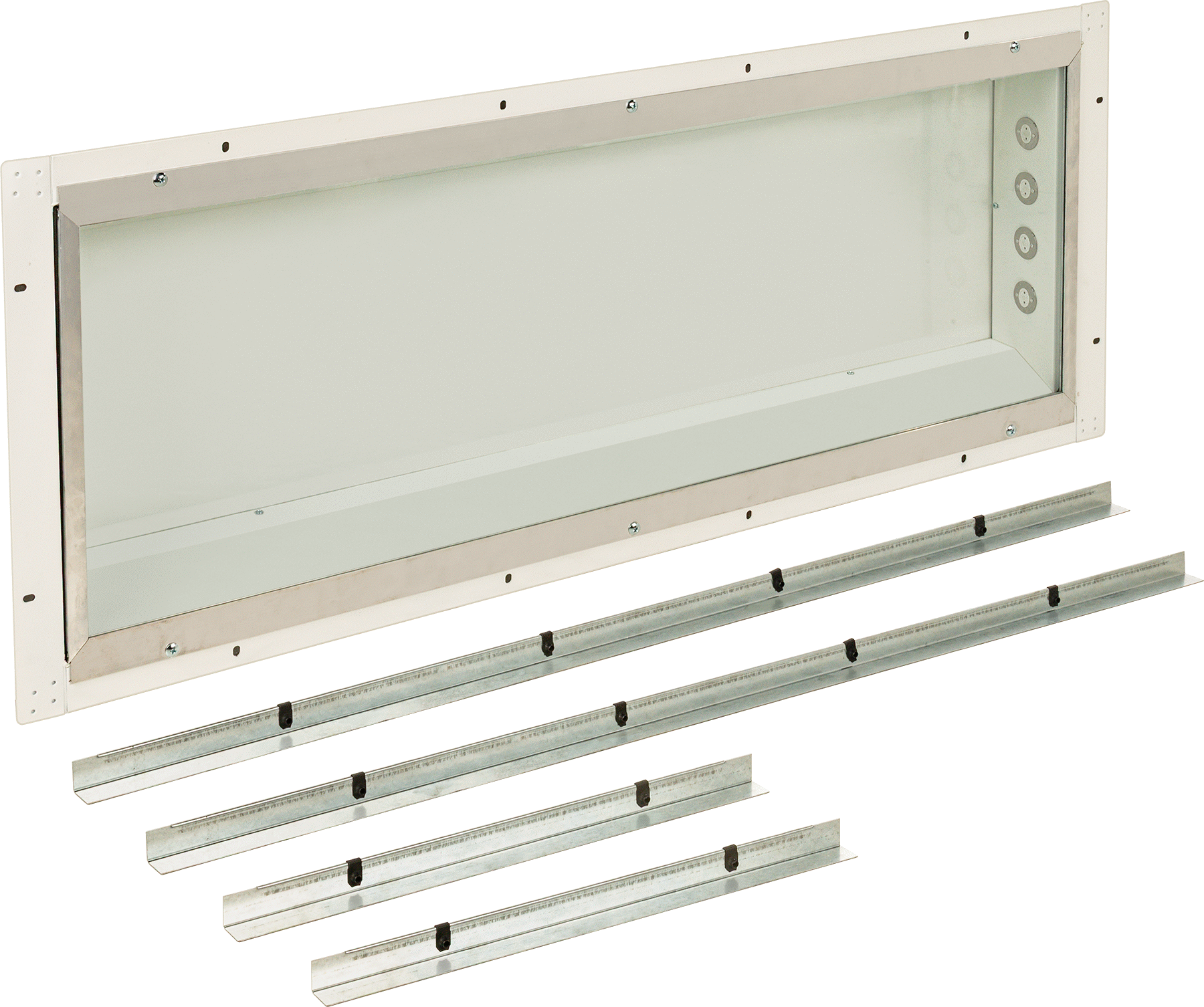 Tehlikeli Ortamlar için Gömme Işık, Tüp T8 Floresan Ampul için, 53-1/4 inç Toplam Uzunluk — Floresan, 120V AC, 277V AC, 4 ft.