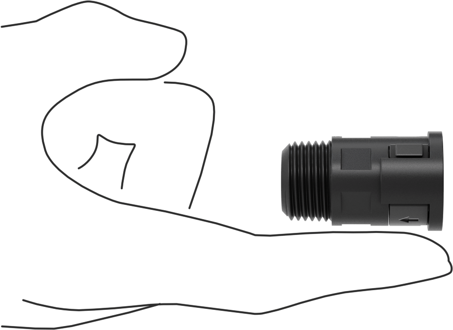 Sürekli Esnek Plastik Kanal Bağlantı Parçası, Düz, 0.62" Dış Çaplı Geçmeli Dişi x 1/2 NPT Erkek
