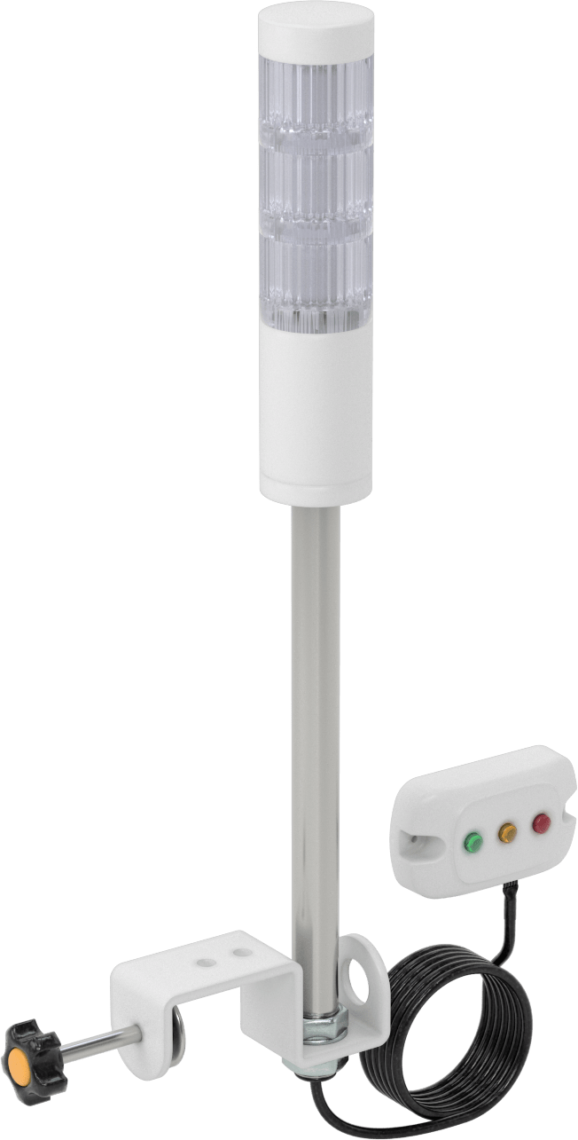 Basma Düğmeli Sinyal Kulesi, İki Uçlu Fişli, 100V AC-240V AC — 100V AC/240V AC, Kehribar/Yeşil/Kırmızı, LED