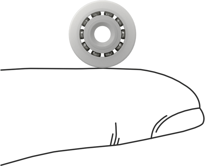 Kuru Çalışan Bilyalı Rulman, Anma Numarası, R2A, 1/8" Mil Çapı için