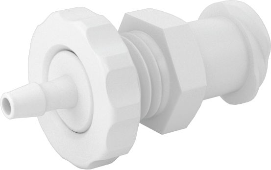 Hava ve Su için Plastik Luer Lock Tüp Bağlantısı, Naylon Duvar Delici Soketler, 1/16" Boru İç Çapı için Tırnaklı