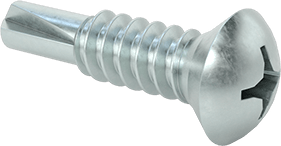 Metal için Oval Başlı Delme Vidaları, Çinko Kaplı Çelik