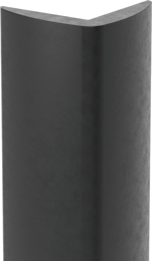Kauçuk Köşe Koruyucu, Yuvarlak, 4" Genişlik, 8 Fit Uzunluk — Yuvarlak, Köşe, EPDM, Rubber