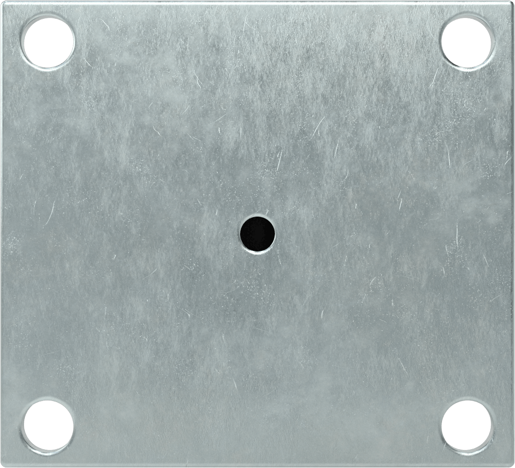 5-1/2" x 5" Plakalı Yüksek Kapasiteli Spartan Tekerlek, 4" Çapında Naylon Tekerlekli Sert