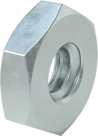 Orta Mukavemetli Çelik İnce Profilli Altıköşe Somun, Sınıf 04, M2 x 0.4 mm Diş