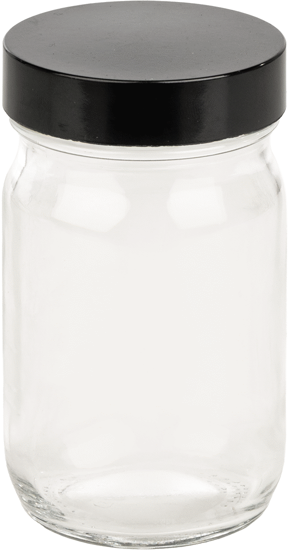 Şeffaf Cam Kavanoz, Kaplamalı Kağıt Contalı, 4 FL oz/120 ml Kapasite