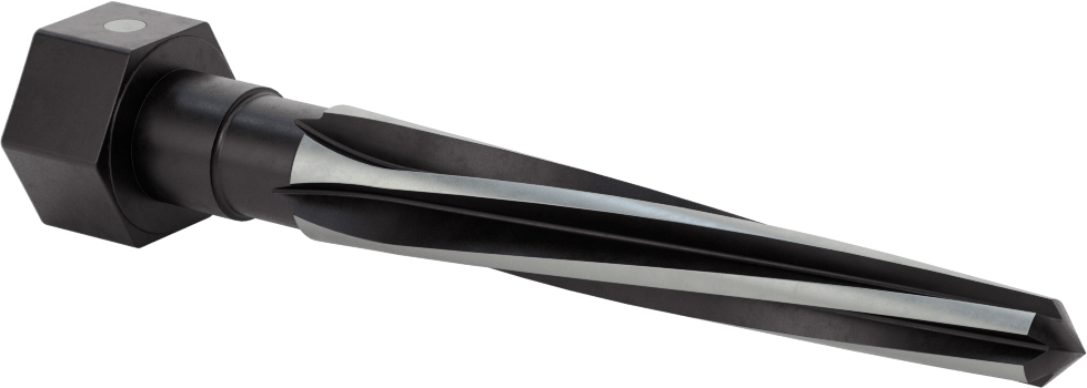 Delik Hizalama için Altıgen Şaftlı Rayba, 5" Uzunluğunda Heliks Yiv, 0.8125" x 0.4688" Rayba Çapı